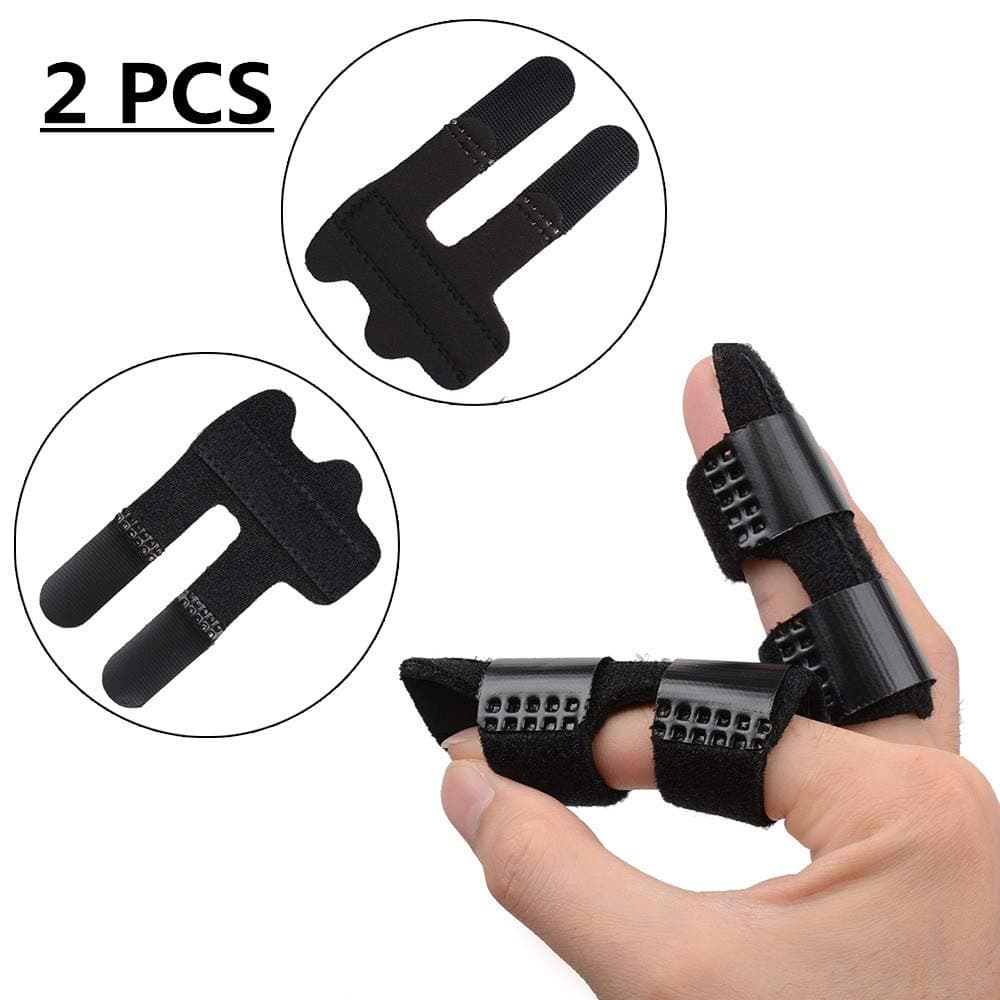 AMbs Trigger Finger Splint Extension Splint for Trigger Mallet Finger Brace Built-in Aluminium Bar Support for Finger Straightening Pain Relief Finger Knuckle Immobilization One Size
