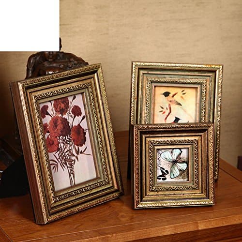 Vintage photo frame/Table solid wood photo frame/Creative continental photos box-A 7.5x7.5cm(3x3inch)