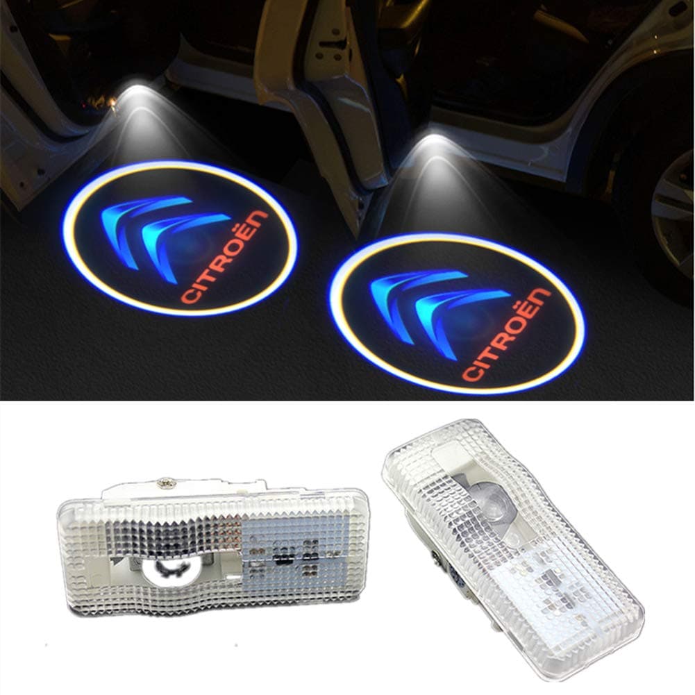 QJZoncuji 2 X Cree Car Door Light Ghost Shadow Light Logo Projector