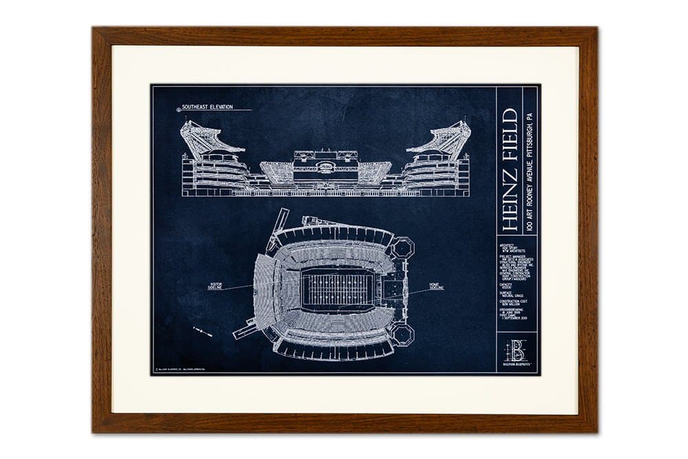 Heinz Field Blueprint Style Poster
