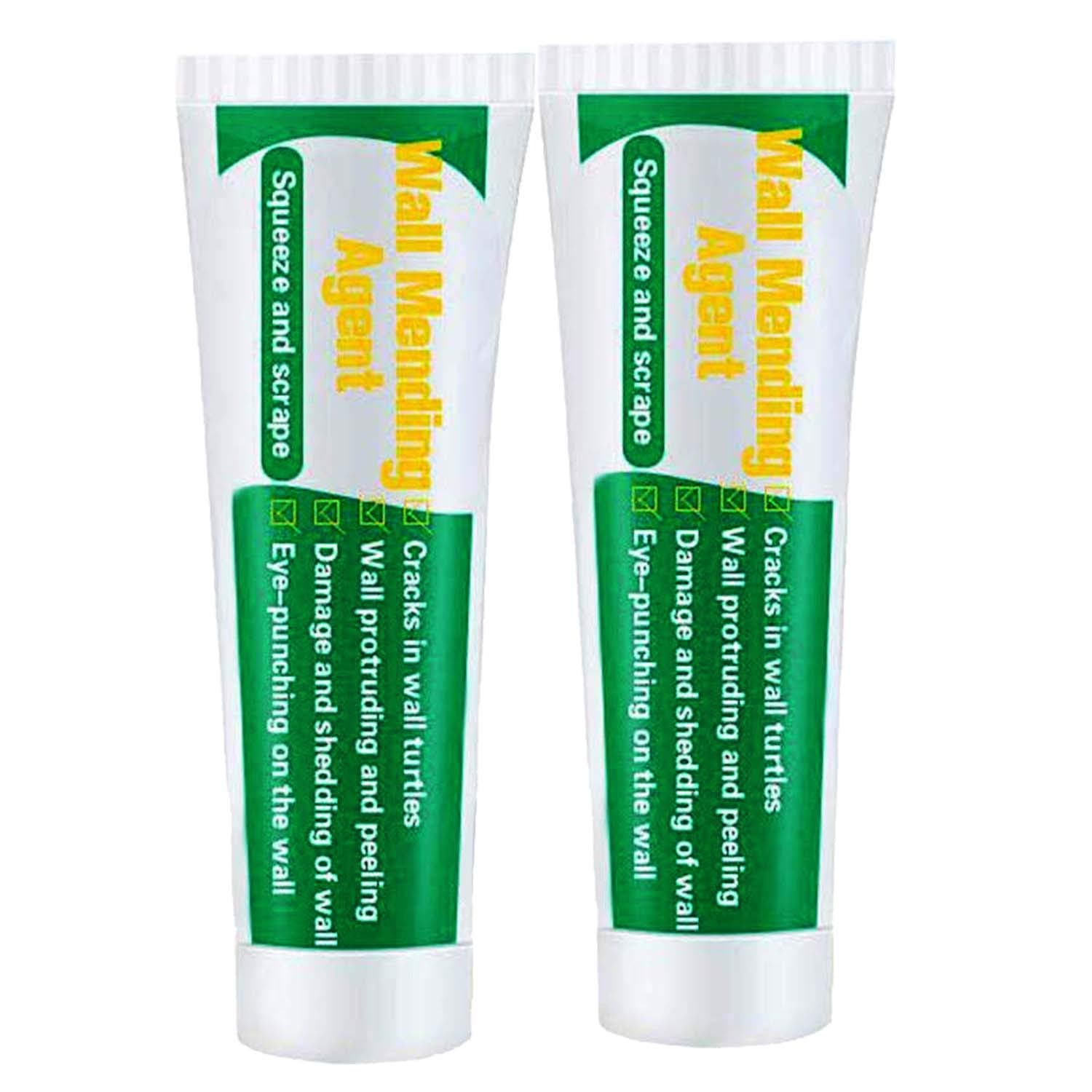 Drywall Patch - Wall Mending Agent - Quick & Easy Solution to Fill The Holes in Your Walls-Also Works on Wood & Plaster - Self-Adhesive Drywall Repair Putty (2 pcs)