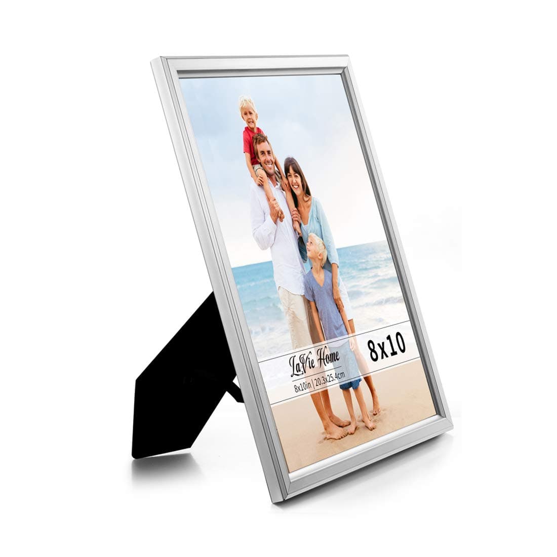 LaVie Home 8x10 Picture Frames (6 Pack, Silver) Simple Designed Photo Frame with High Definition Glass for Wall Mount & Table Top Display, Set of 6 Classic Collection
