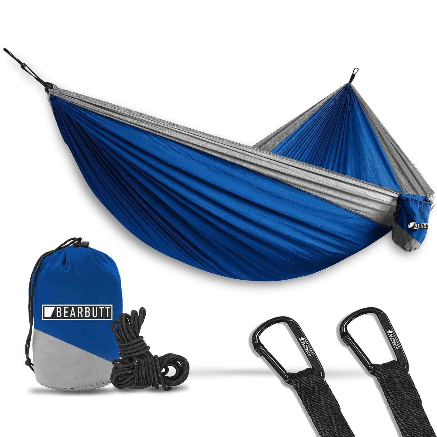 Bear Butt Hammocks - Camping Hammock for Outdoors, Backpacking & Camping Gear - Double hammock, Portable hammock, 2 Person Hammock for Travel, outdoors - Tree & Hiking Gear - Hammock that Holds 500lbs