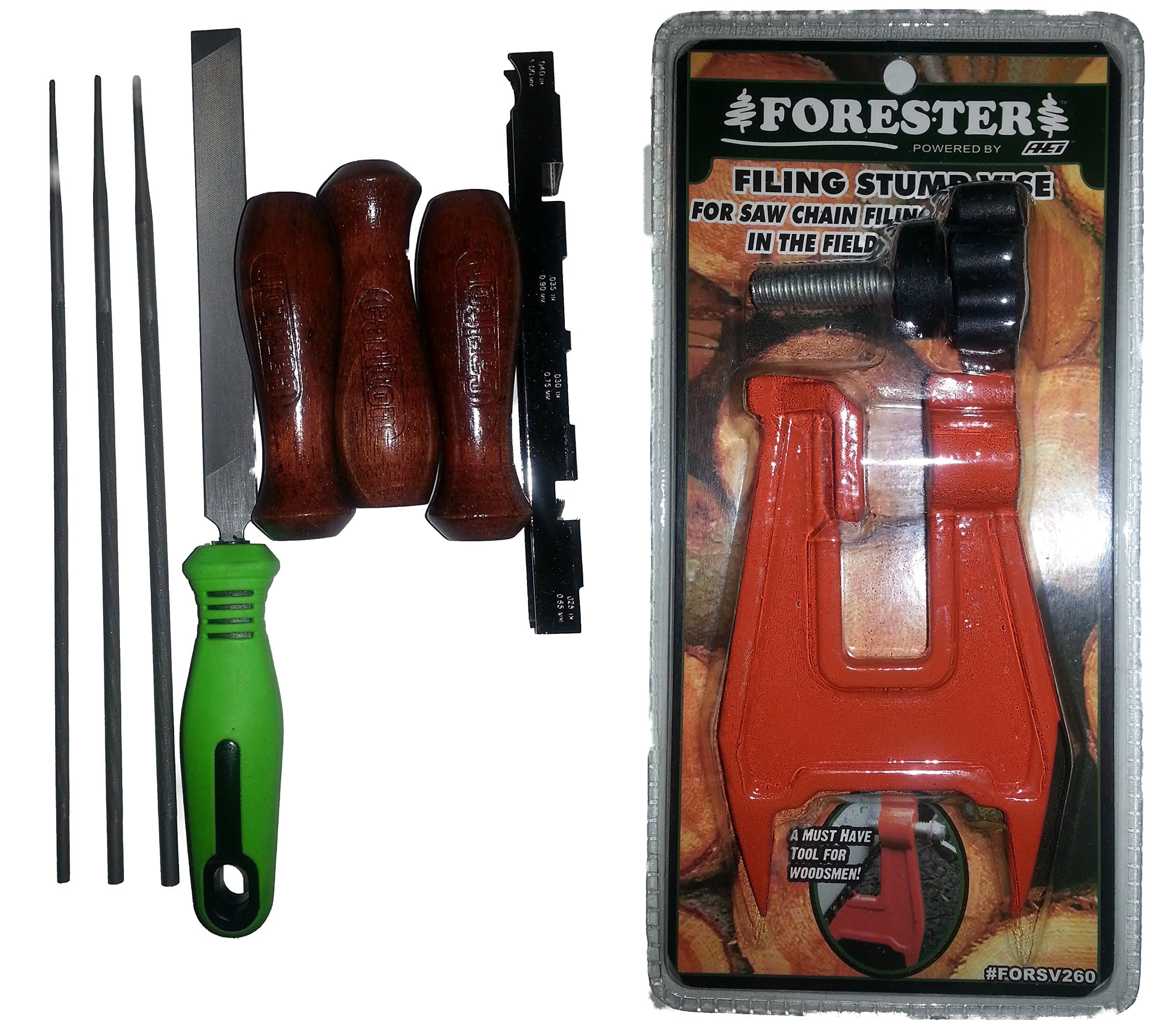 Premium Chainsaw Sharpening Kit Fits All Models Including Stump Vise 9 Piece Bundle