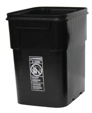 13 Gallon Black Square Plastic Bucket