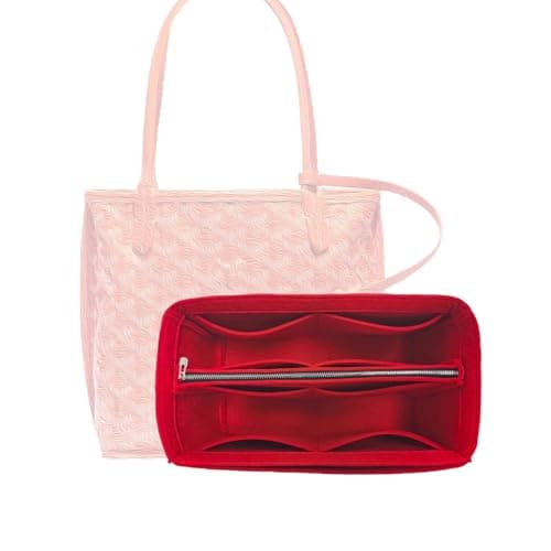 Divitize Premium Purse Organizer for Mini Anjou Bag Organizer Insert, fits Anjou PM Organizer, Anjou GM Insert, Handmade 2mm Thick Oval Shaped Felt Snug Sturdy Silver Zipper (For Anjou PM, Violet)