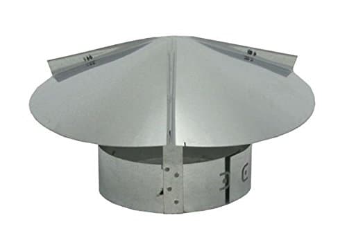 Chimney Flue Cone Top Rain Cap - Galvanized 3 inch