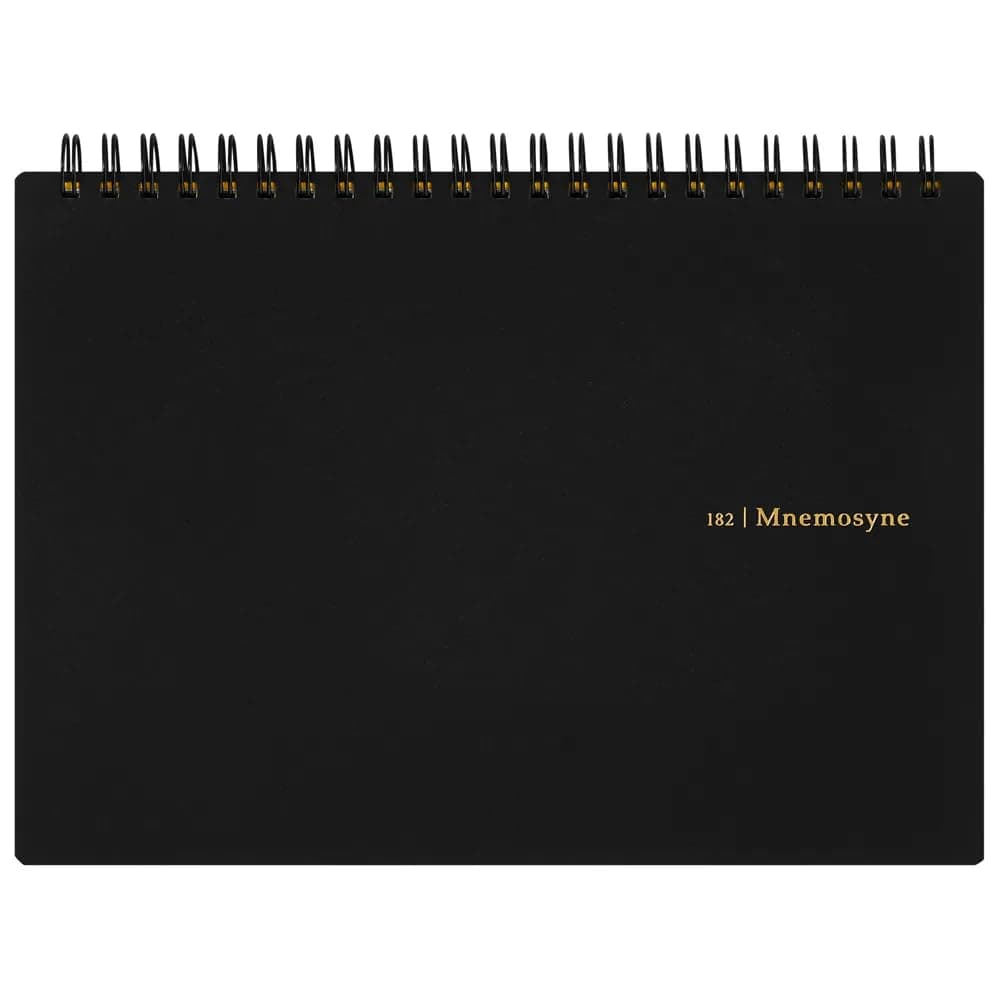 MNEMOSYNE N182A A5 5 mm Notebook - Grid - Black