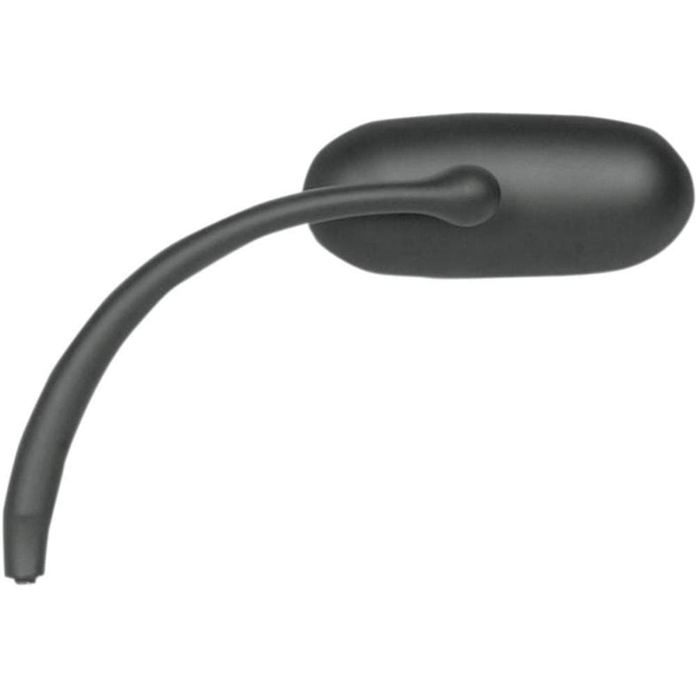 MIRROR OVAL RH BLK SHORT