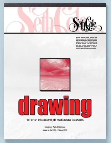 Drawing Paper Pad Size: 17" x 14"