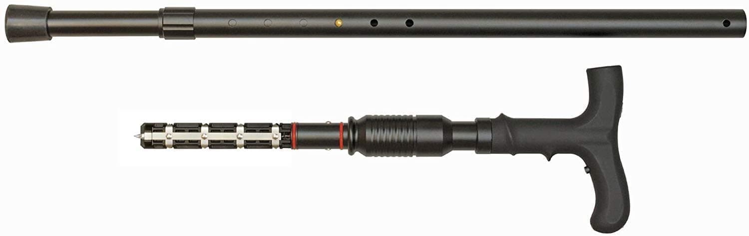 Personal Security Products 1,000,000 Volt Zap Covert Walking Cane W/Consealed Stun Gun & Case, Black