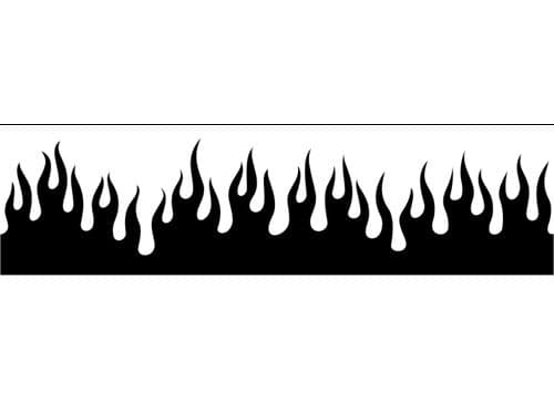 Airbrush Mylar Stencil - Flame C204