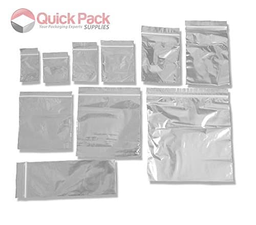 200 Pack - 1.5" x 2.5" Clear Polythene Plastic Self Seal Grip Seal Bags