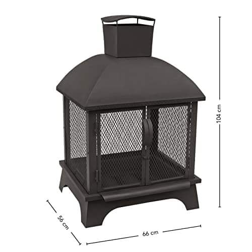 Landmann USA 25722 Outdoor Redford Fireplace 28", Black