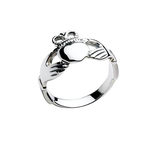 Heritage by Kit Heath: Sterling Silver Celtic Claddagh Ring - Size 8