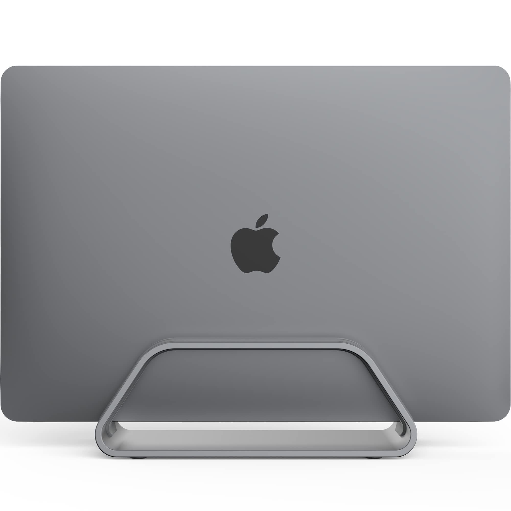 Vertical Laptop Stand for MacBook, Compatible with MacBook Pro Stand, MacBook Air Stand, Laptop Holder for Apple Laptop Desk Stand, Aluminum Laptop Vertical Stand, Space Gray Mac Stand
