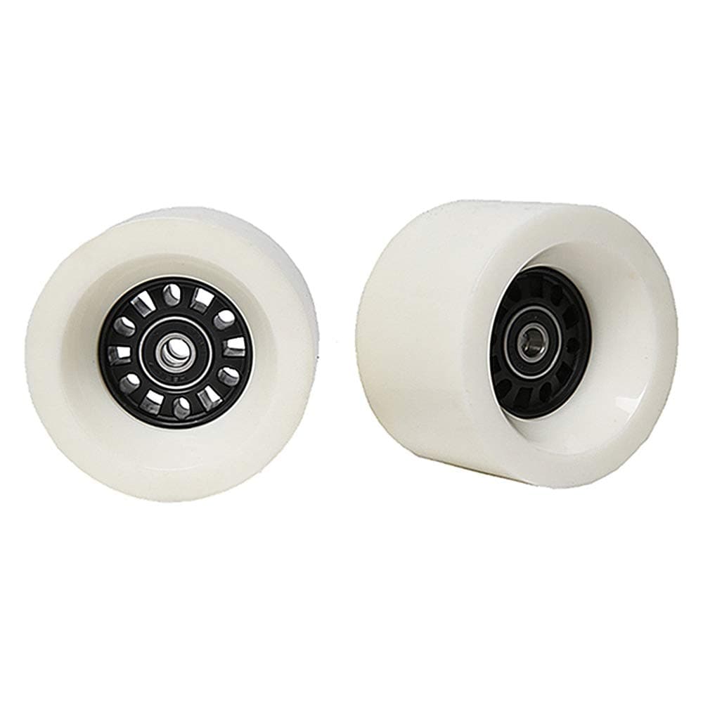 FREEDARE Longboard Wheels 81mm Skateboard Wheels with Bearings and Spacers(White, 4PCS)
