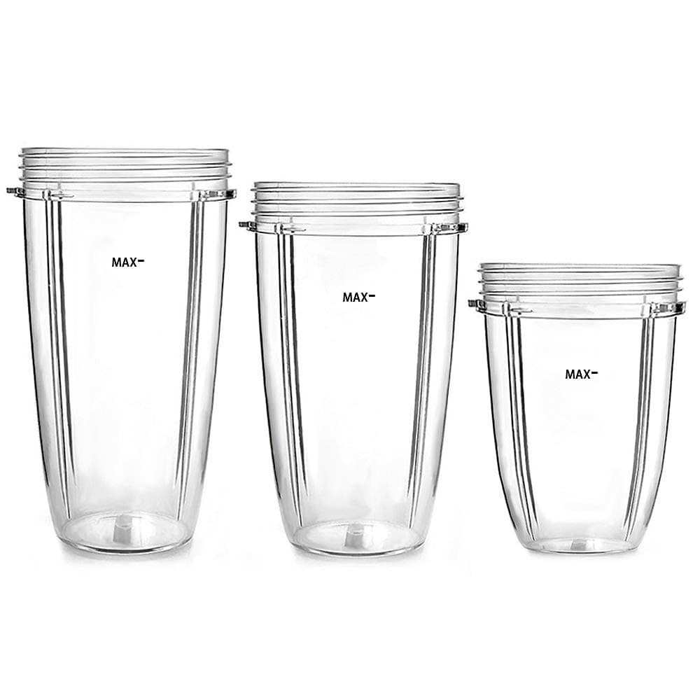 QueenTrade Set/3PCS Replacement Cup 18OZ/24OZ/32OZ For Nutribullet 600w & 900w Blender Mixer Replacement Accessories Parts …