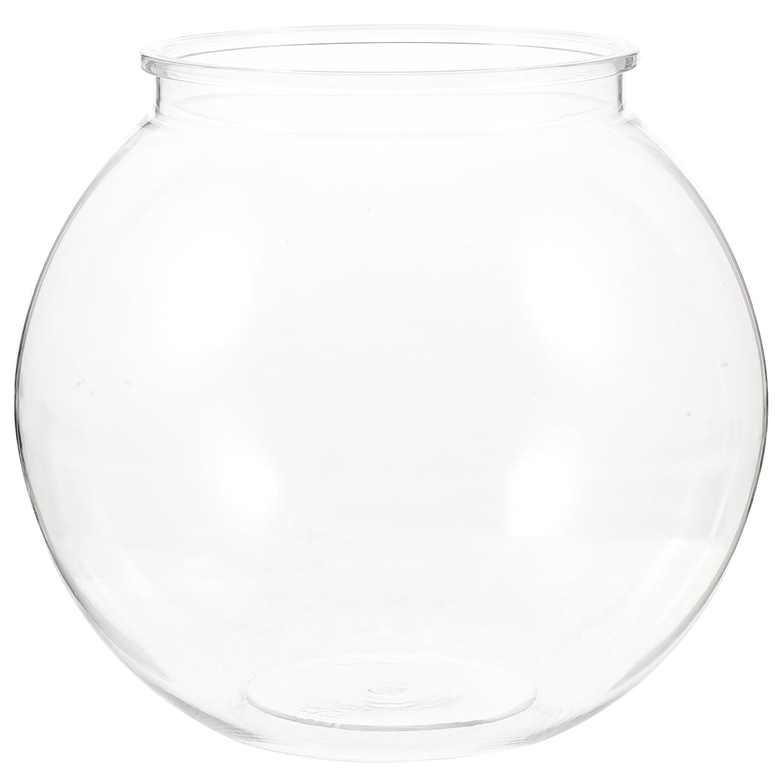 balacoo Plastic Fish Bowl, Round Goldfish Tank, Small Clear Aquarium Fish Plant Tanks, Transparent Aquarium, Fish Plant Tanks for Desktop, Home Decor 7.1 * 6.3Inches