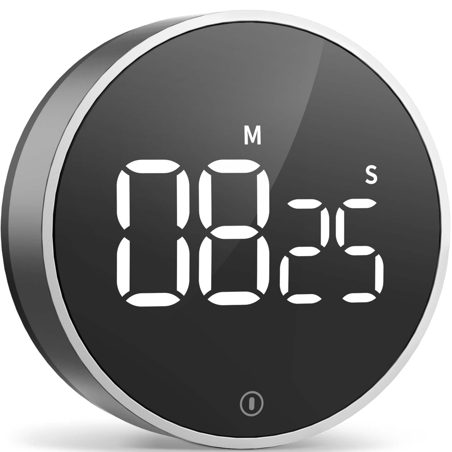 Digital Kitchen Timer - Magnetic Countdown Countup Timer with Large LED Display Volume Adjustable, Easy for Cooking and for Seniors and Kids to Use (Space Grey)