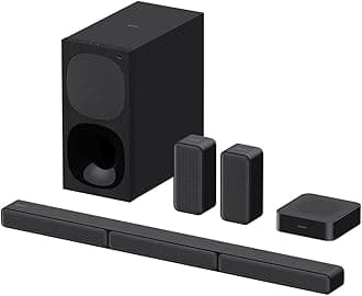 HT-S40R Real 5.1ch Dolby Audio Soundbar for TV with Subwoofer & Wireless Rear Speakers, 5.1ch Home Theatre System (600W, Bluetooth & USB Connectivity, HDMI & Optical Connectivity, Sound Mode)