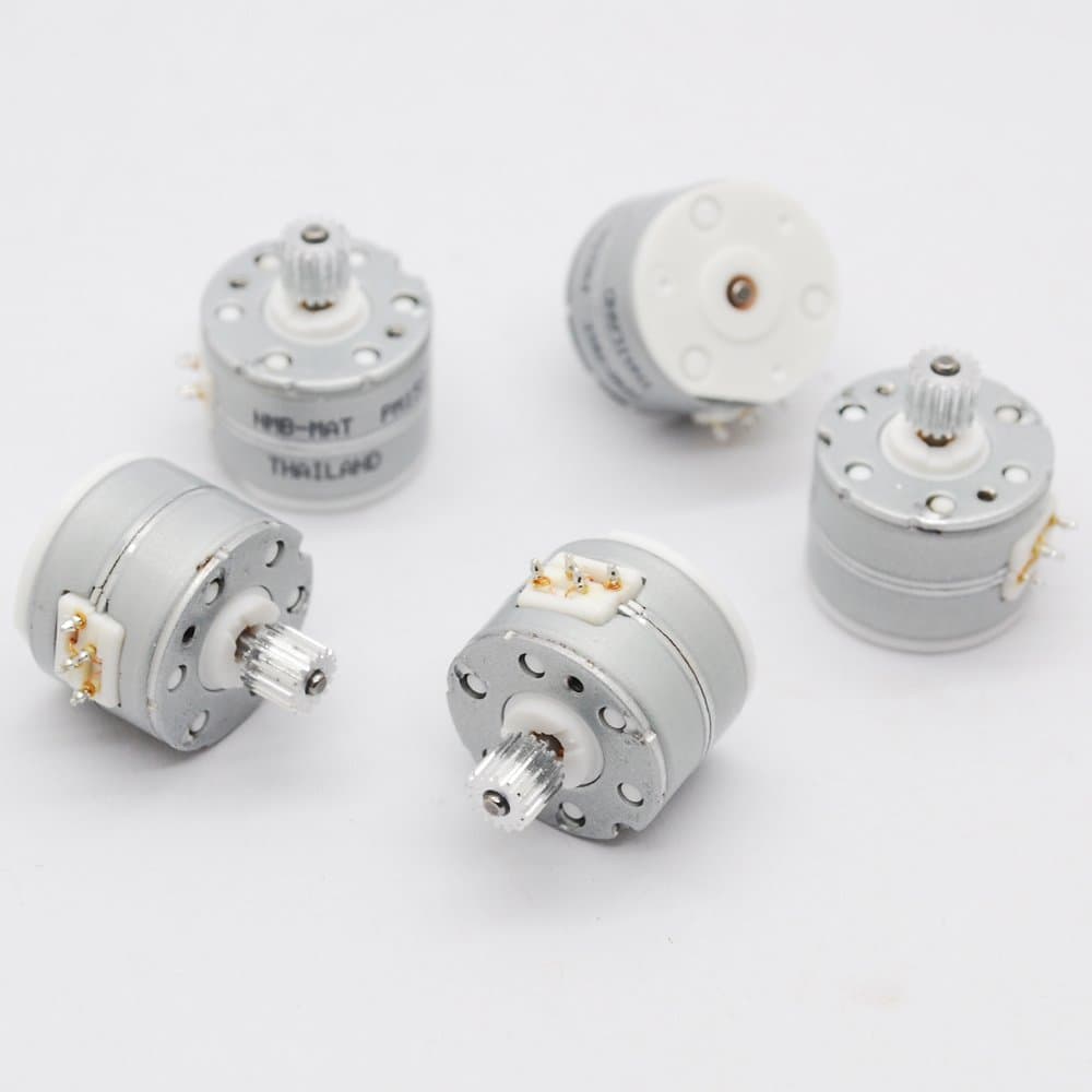 3 Pcs NMB 3V -5V DC 2 Phase 4 Wire Micro Stepper Motor Dia 15mm Step Angle 18 Degrees with Metal Gear PM15S-020-SKH4