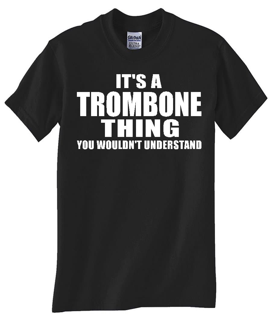 Trombone Thing Black T Shirt