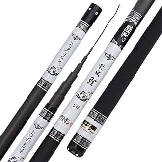 Fishing Rod Extra Long High Carbon Fiber Telescopic Power Hand Pole Fishing Rod 3.6M-10M Freshwater Feeder Rod Stick Spare Tip (Color : White, Size : 4.5m)