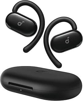 V20I by Anker Open Ear Headphones, Adjustable Ear Hooks, Ultra-Comfort, Snug Fit, 16Mm Drivers, 4 Mics, IP55, LED Lights, 36H Playtime, Fast Charging,Bluetooth 5.4, Multipoint Connection