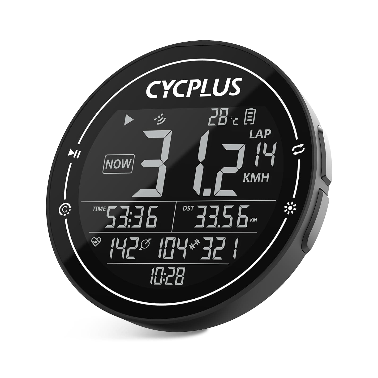 GPS Bike Computer, Wireless Cycling Computer, Speedometer Odometer Waterproof MTB Tracker, ANT+ Bluetooth Compatible with 2.5 inch Screen