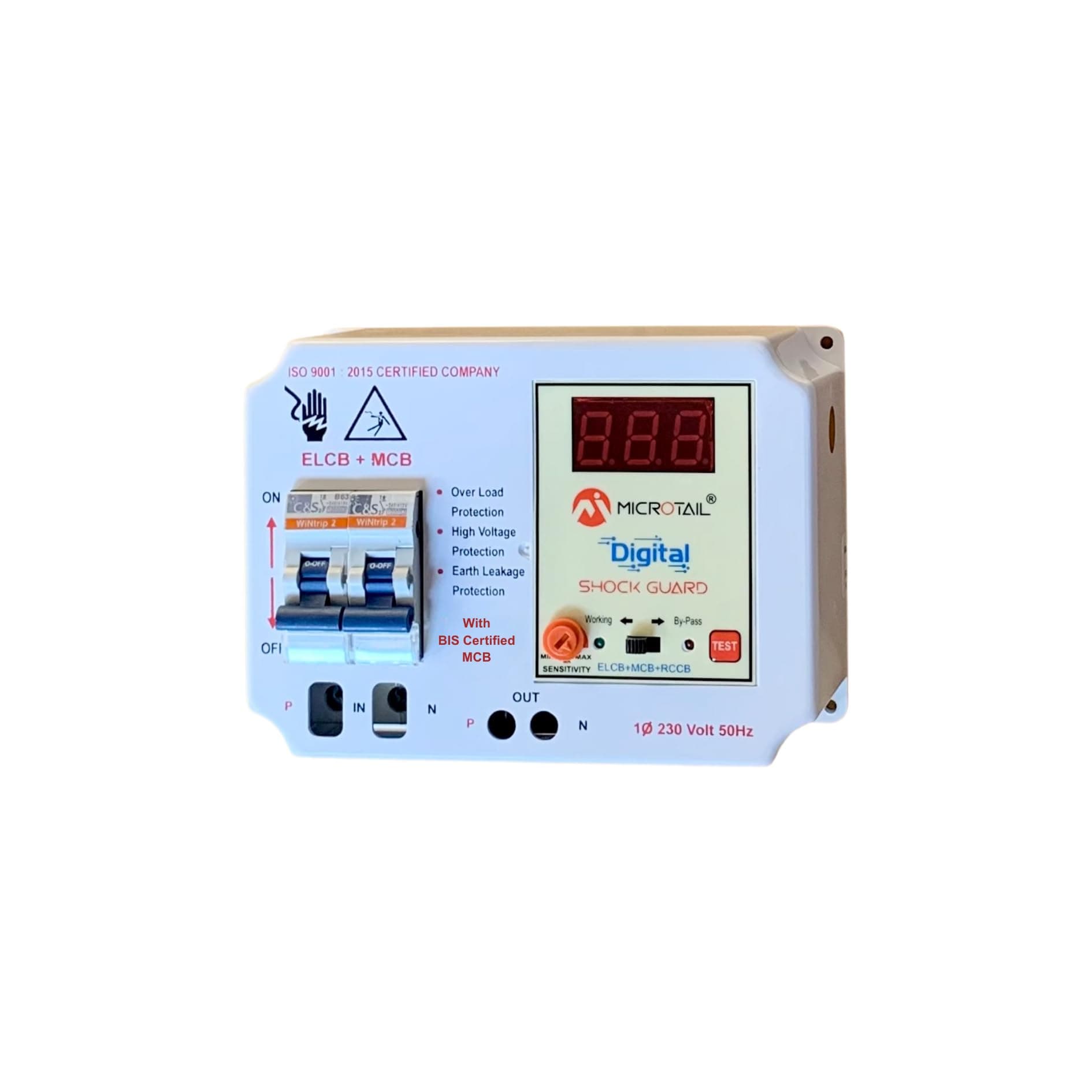 ELCB+MCB 63 Ampere Capacity Digital