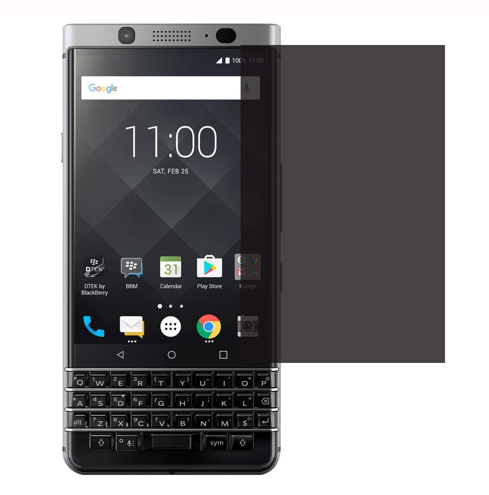 NANOABS ستيكر واقي وحماية الشاشة حراري غامق (للحفاظ على الخصوصية) مقاوم للخدوش لجوال بلاك بيري كي ون BlackBerry KeyOne