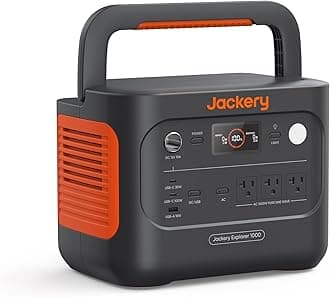 Jackery Solar Generator 1000 v2 with 100W Solar Panel, 1Hr Fast Charge, 1070Wh Portable Power Station LiFePO4 Battery,1500W AC/100W USB-C Output for Outdoor,Off-Grid Living,RV,Emergency