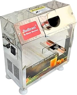 by Master Machines Stainless Steel Domestic Fully Automatic Small Mini Electronic Sugarcane Juice Machine, Mini Compact 0.25 HP Motor, Ganna Machine - 1 Year Warranty For Domestic Use