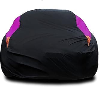 MORNYRAY Waterproof Car Cover All Weather Snowproof UV Protection Windproof Outdoor Full car Cover, Universal Fit for Sedan (Purple, A0-Fit Sedan Length(Up to 153 inch)