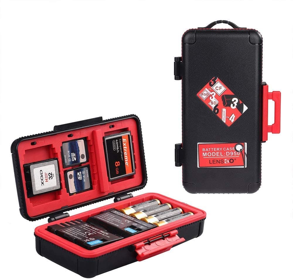 HIFFIN® D950 Battery Memory Card Protective Protector Case Box for SD CF XQD Memory Card Camera Battery AA Battery