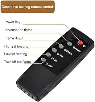 Electirc fireplace (220cm) LED with heater 1500w, wood frame Fireplace with remote control, touch buttons, adjustable flame, beautifull TV table, home decorations (black)