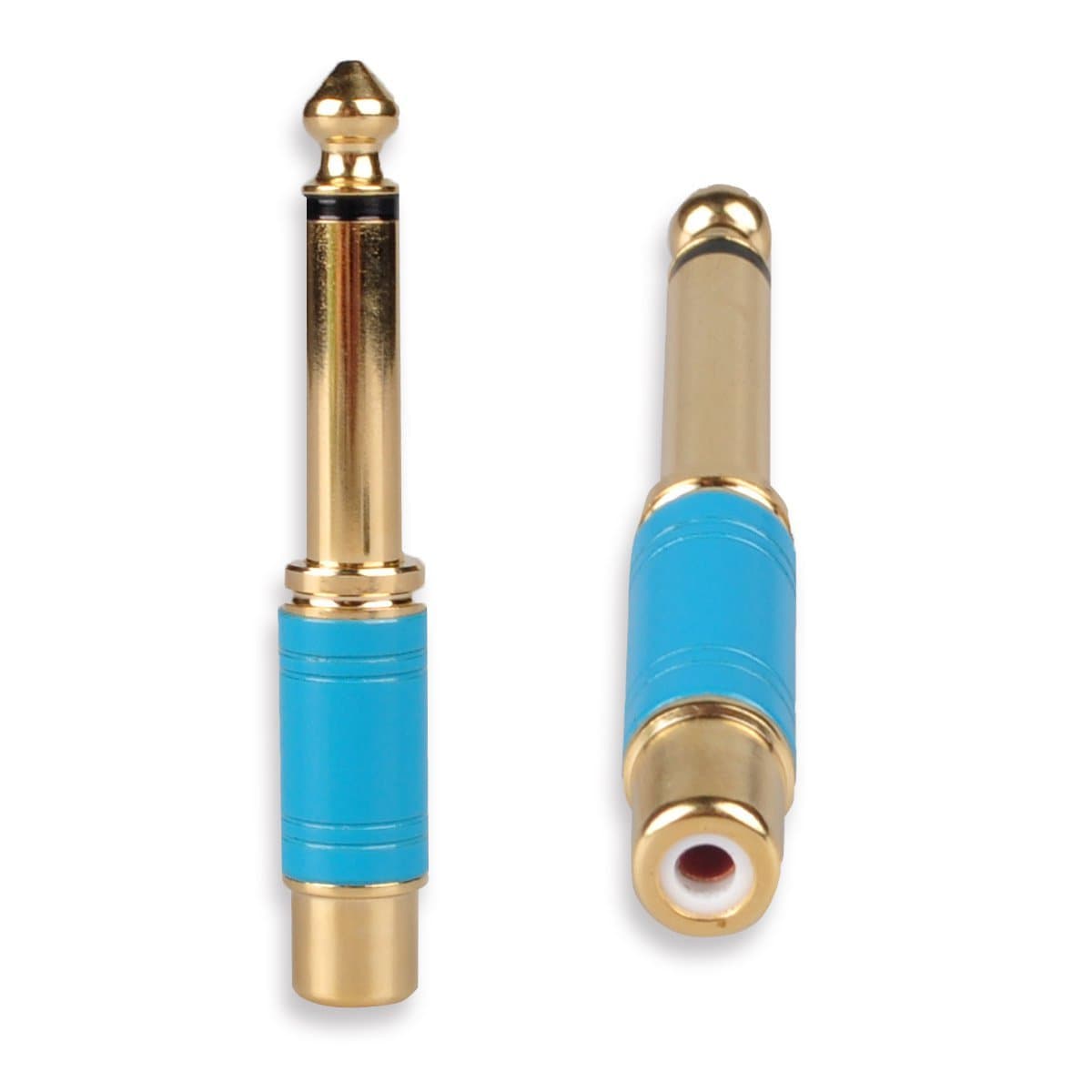 RCA to 1/4" Adapter, Conwork 6.35mm Mono Plug Male to RCA Female Audio Connector (2-Pack)