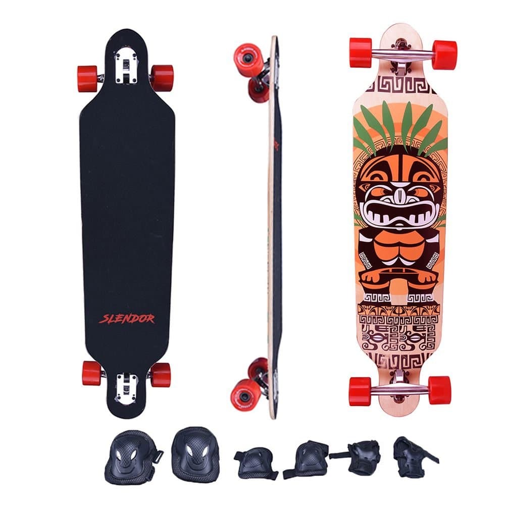 Slendor Maple Drop Through Longboard Complete Skateboard
