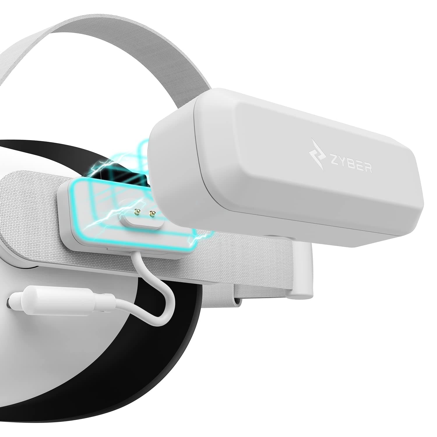 ZYBER Magnetic Battery Pack for Meta Quest 2/Quest 3/Quest 3S/Pico 4, Rechargeable Battery Pack Compatible for Quest 2/3/3S Accessories, Provides Extra 2+ Hours of Play Time