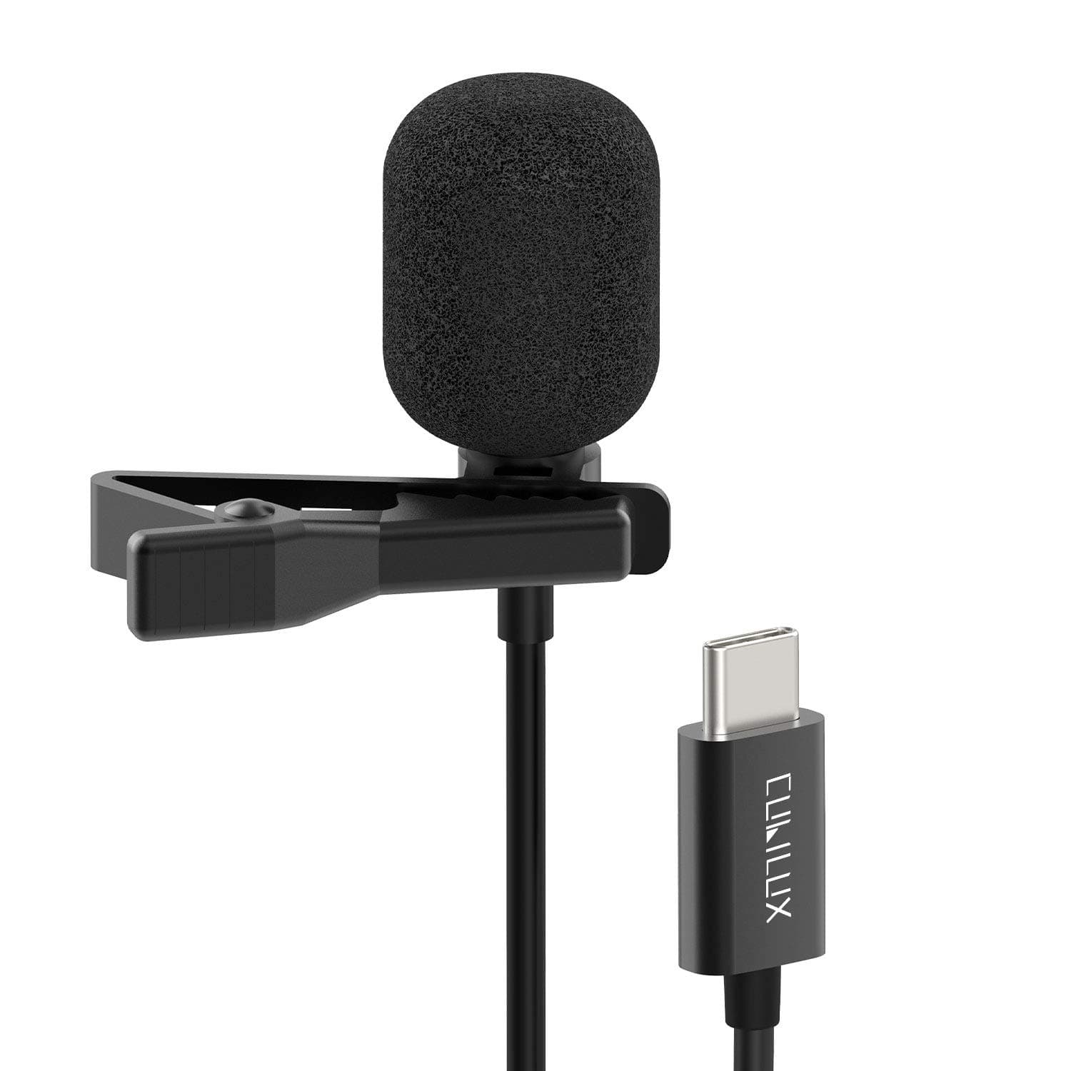 Cubilux USB C Microphone, Type C Lavalier MIC, External Lapel Clip MIC for iPhone 16/15 Pro Max, iPad Pro 13/12.9/11, iPad Air 13/5th/4th, Samsung S25/S24/S23/S22 Z Fold/Flip 6/5/4 Tab S10/S9/S8, 5 FT