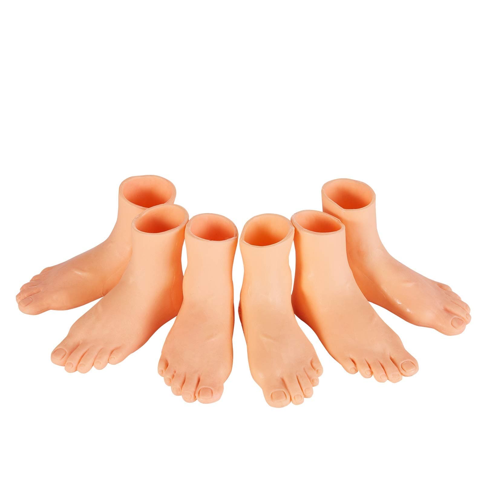 Finger Feet Puppet Tiny Feet Set, Left and Right Small Feet for Fun, Little Feet Fingers for Kids and Adults, Gnomes Small Feet, Pack of 6