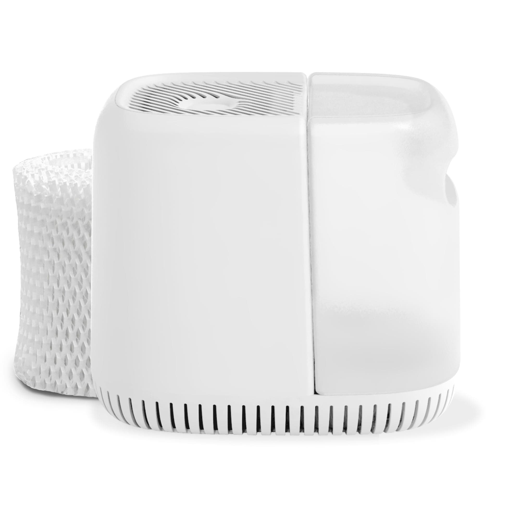 Canopy Bedside Evaporative Humidifier - 36 HR Run Time, 2.5L Capacity - No Mist - Help Alleviate Symptoms of Allergies, Flu, Cold, Dry Skin Includes Humidifier, Unwind Aroma, Filter - White