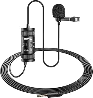BOYA BY-M1 Pro II Lavalier Microphone Noise Cancelling Omnidirectional Mic with Monitoring Port for YouTube Tiktok Interview Broadcast Content Creation