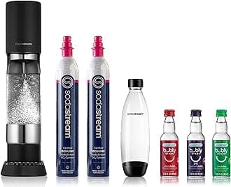 SodaStream Enso Sparkling Water Maker Value Bundle - includes CO2, Carbonating Bottles and Bubly Drop Flavors