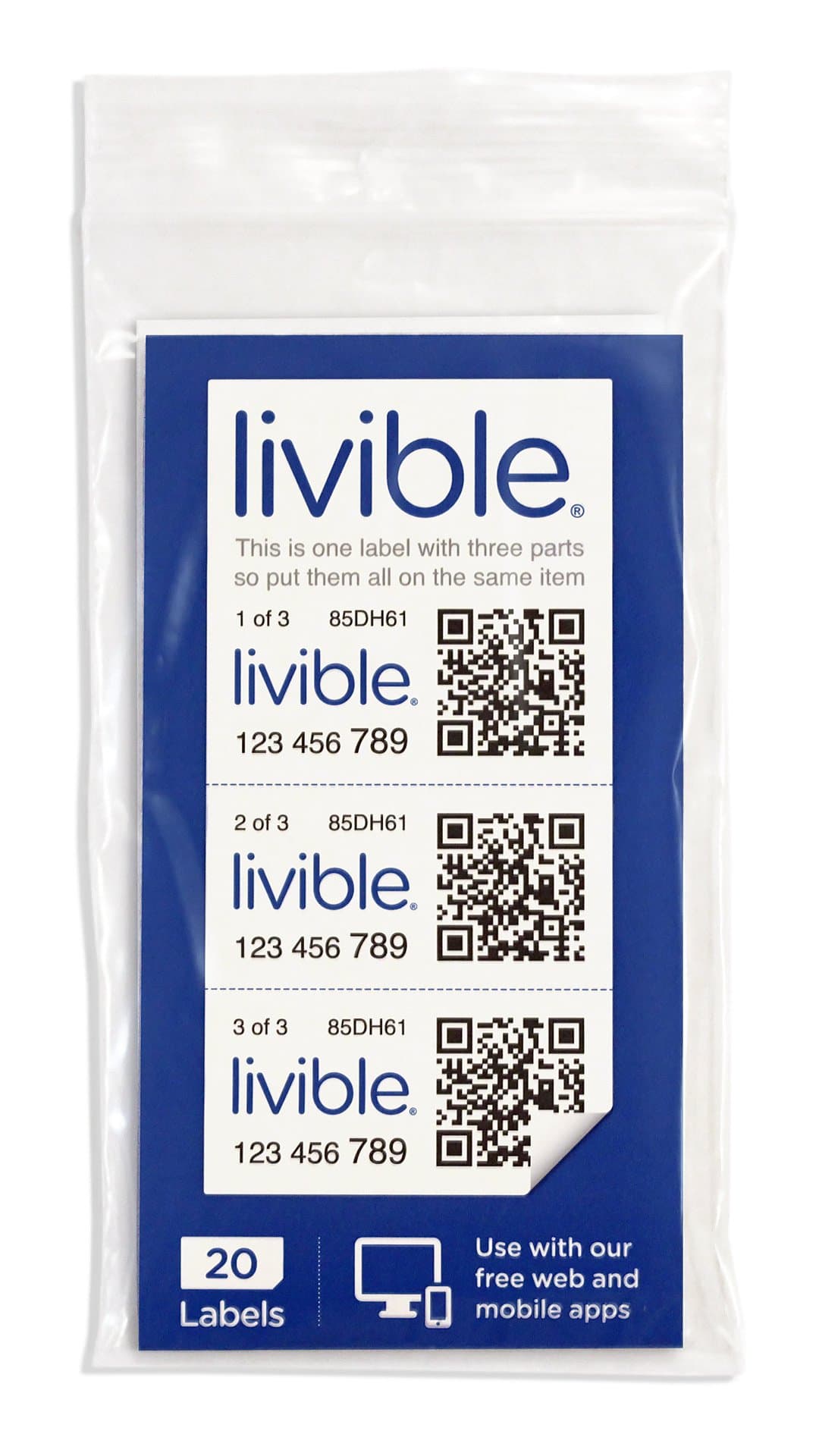Livible Labels - for use with Free app and Amazon Cloud Storage