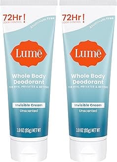 - Whole Body Deodorant - Invisible Cream Tube - 72 Hour Odor Control - Aluminum Free, Baking Soda Free, Skin Safe - 3.0 ounce (Pack of 2) (Unscented)