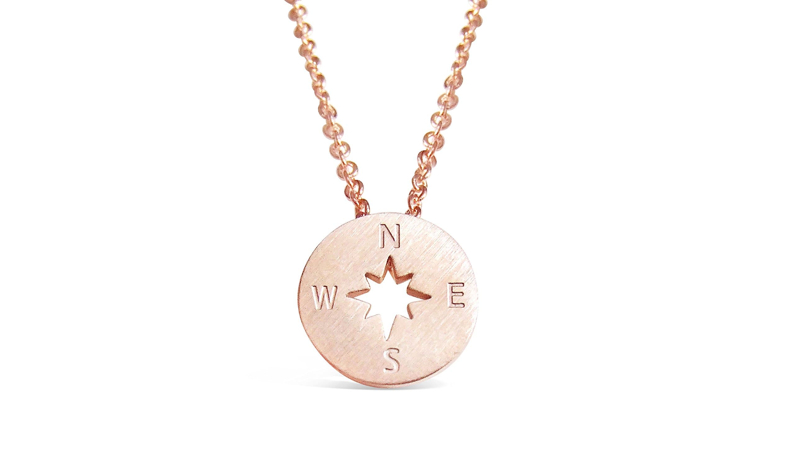 Compass Necklace, Friendship Compass Necklace For Women, I’d Be Lost Without You Friendship Necklace, Compass Jewelry, Silver, Gold, or Rose Gold Compass Necklace