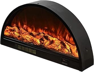 ZXCVBNM Wall Mounted Electric Fire Infrared Electric Fireplace Stove, Freestanding Fireplace Heater with Realistic Flame Effects Fireplace Electric Fireplace Suite