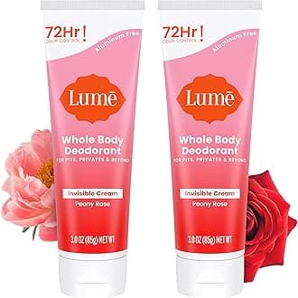 - Whole Body Deodorant - Invisible Cream Tube - 72 Hour Odor Control - Aluminum Free, Baking Soda Free, Skin Safe - 3.0 ounce (Pack of 2) (Peony Rose)